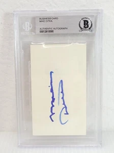 Mike Ditka Signed Chicago Bears Business Card Head Coach COA: Beckett Super Bowl - Picture 1 of 5