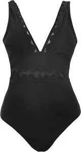 ¡NUEVO CON ETIQUETAS! Traje de baño CUPSHE para mujer negro malla vieira de una pieza, talla XS - Imagen 1 de 2