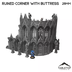 Esquina en ruinas con contrafuertes - Openlock - Grimdark Wargaming Terrain - Imagen 1 de 7