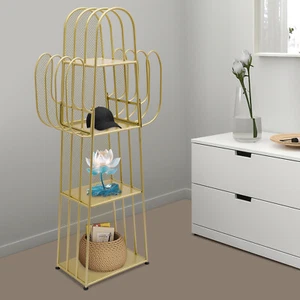 Librería organizadora de almacenamiento de cactus de 4 niveles escalera de metal estantería lindas estanterías - Imagen 1 de 17