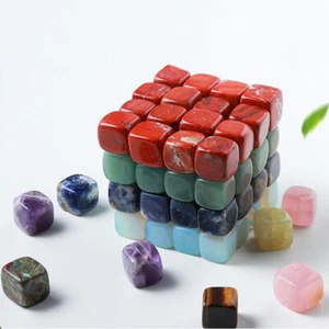 100g Natural Quartz Tumbled Cube Stone Crystal Healing Reiki Polished Specimen - Picture 1 of 23