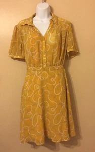 Vestido color amarillo con estampado para mujer, estilo casual. - Picture 1 of 6