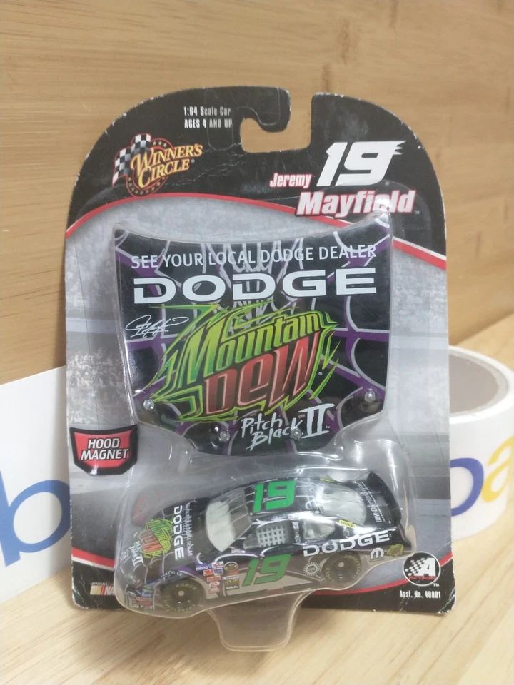 Winners Circle 1/64 NASCAR diecast #19 Mountain Dew Jeremy Mayfield w/hood 2006 - Image 1 of 4