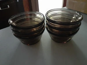 Set of 8 Amber glass 6 oz ramekin, custard cups made in USA - Picture 1 of 6
