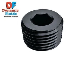 1/8" NPT Rohling / Anschlussstecker Kraftstoff- oder Ölstecker Aluminium Adapter eloxiert schwarz - Bild 1 von 1