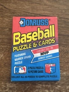 1989 Donruss Baseball Puzzle & Cards Pack 15 Cards & 3 Puzzle Pieces Sealed - Picture 1 of 2
