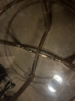 Brand New Glass Table Two Pieces Set of 2 Clear Glass - Image 1 of 4