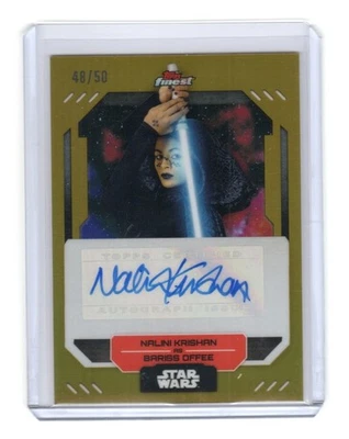 Star Wars Finest 2023 Topps GOLD Auto FA-NK Nalini Krishan Barriss Offee #48/50 - Image 1 of 4