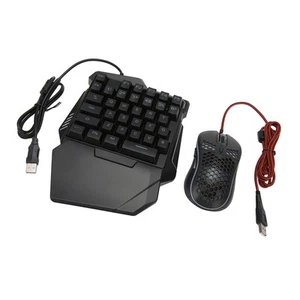Tastatur-Maus-Konverter-Set Kabelgebunden Kabellos RGB Einhand-Tastatur CHP - Afbeelding 1 van 24