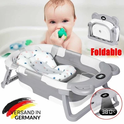 3 in 1 Baby Badewanne Babywanne Faltbare Dusche Wanne klappbar mit Thermometer - Bild 1 von 4