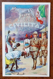 CARTOLINA IMPERO ITALIANO AFRICA ORIENTALE COLONIE ITALIANE COLONIALE PROPAGANDA - Foto 1 di 2