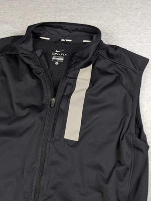 Nike Running Dri-Fit Shield Vest Men’s Small Black 480951-010 Reflective - Image 1 of 4