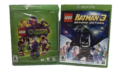 Lot 2 LEGO DC Xbox One Video Games Batman 3 & Super Villains New Factory Sealed - Image 1 of 4