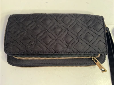 Travelon Wallet BLACK Wristlet RFID Blocking Womens Zip Clutch  8x4.5" NWT NEW - Image 1 of 4