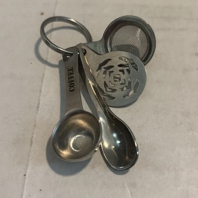 Mini llavero para utensilios de café/té de 4 piezas Foto 1 de 4