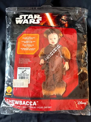 NUEVO Rubie's Star Wars Chewbacca Niño Disfraz EZ-On Mameluco 24 Meses 2T Disney Foto 1 de 4