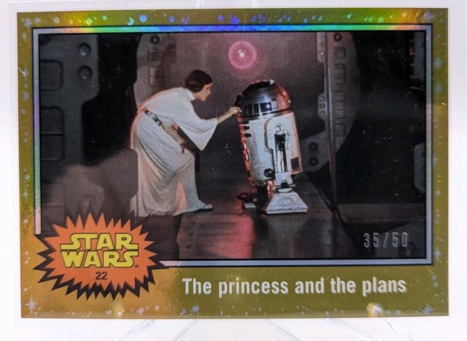 2015 Topps Star Wars JTTFA Gold Starfield /50 #22 The Princes And The Plans  - Image 1 of 4