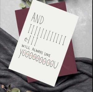 And I I I I Will Always Love You !!!!!! Freche Jubiläumskarte Valentinstag - Bild 1 von 2