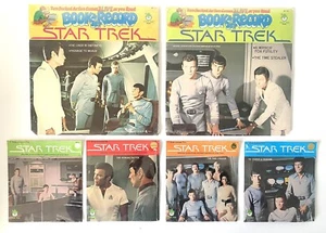 6 Vintage Star Trek 1979 Records - 33 LP and 45 RPM Unopened Peter Pan Comic - Picture 1 of 14