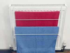 4 Bar Heizkörper Belüfter Trockner Kleidung Trocknungsgestell Schiene Handtuchhalter 2M Trocknungsraum - Bild 1 von 9