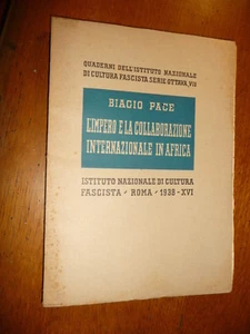L'IMPERO E LA COLLABORAZIONE INTERNAZIONALE IN AFRICA QUADERNI DELL 'ISTITUTO - Picture 1 of 1