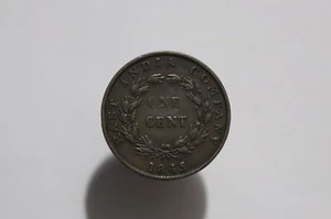 🧭 🇲🇾 ESTRECHOS ASENTAMIENTOS 1 CENTAVO 1845 VICTORIA B53 #Z6722 - Imagen 1 de 3
