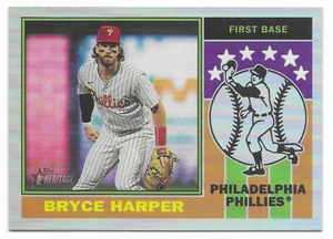 2025 Topps Heritage 1976 Player Icons holográfico Bryce Harper (#76R-2) Phils SP - Imagen 1 de 2