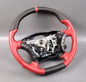 Toyota Land Cruiser 100 4RUNNER GX470 LX470 RED LEATHER STEERING WHEEL SPORTS - Picture 1 of 22