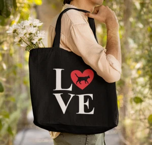 Liebe Katzen Tragetasche lustiges Geschenk für Mama Tierliebhaber Canvas Schultertasche Baumwolle - Bild 1 von 6