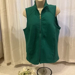 Women's Sport Quilted Puffer Vest Green Size Small Lightweight - Picture 1 of 4