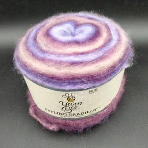 Yarn Bee Feeling Gradient 1 cake 5.3 oz Violet Vortex 03 590 Yards NEW Fuzzy - Picture 1 of 5