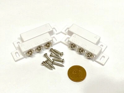 2x Magnetic Reed Switch Normally Open Closed NC NO Door Alarm Window Security G3 - Image 1 of 3