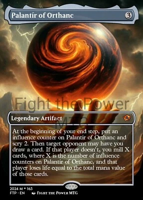 Palantir Of Orthanc Borderless Style Card For EDH and Playtest - Image 1 of 3
