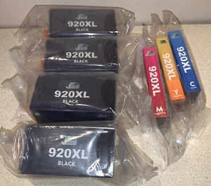 Lot Of 7 920 XL Jarbo Ink Cartridges. 4 Black, 1 Yellow, 1 Magenta, and 1 Cyan. - Picture 1 of 2