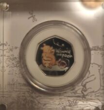 2020 50p RM Silver Proof (coloured) UK Winnie the Pooh coin, with COA.