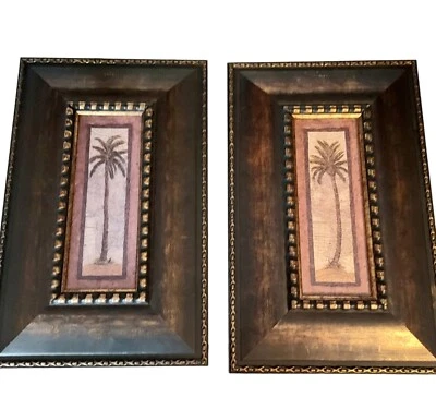 Vintage Classy Art Wall Art Palm Tree With Map Of Italy SET OF 2 - Image 1 of 4