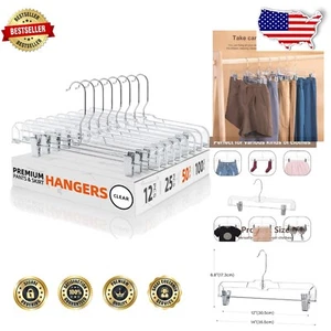 Space Saving 50-Pack Adjustable Clip Hangers for Organizing Clothes Effortlessly - Picture 1 of 11