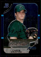 2005 Bowman Chris Seddon IP Signed Auto Rookie Tampa Bay Devil Rays #208