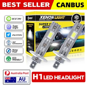 MODIGT H1 LED Headlight Globes 100W 8000LM Kit High/Low Beam Super White Light - Picture 1 of 15