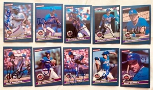 10 Mets signed 1986 Donruss cards Sid Fernandez Aguilera HoJo Orosco Strawberry - Picture 1 of 1