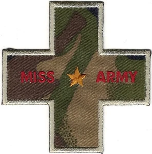 3 1/4" Miss Army Military Gold Star Embroidery Patch - Picture 1 of 1