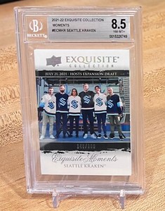 POP of ONLY 2 !! 2021 EXQUISITE COLLECTION MOMENTS BLACK DIAMOND SEATTLE KRAKEN