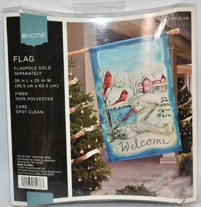 Holiday Garden Flag Banner Christmas Welcome Winter 38" X 25" New - Picture 1 of 5