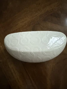 Custodia occhiali da sole Coach logo classico rigida bianca custodia universale - Foto 1 di 4