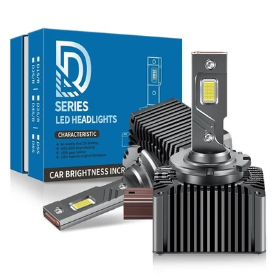 PAIR LED Headlight Bulb D1S D1R High Low Beam Replace HID Xenon Conversion Kit - Image 1 of 4