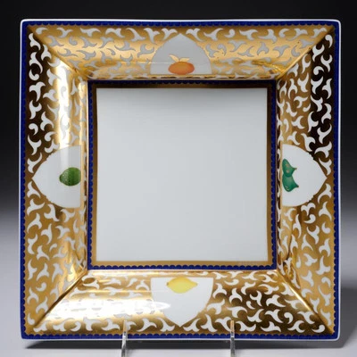 Plato cuadrado grande de porcelana Rosenthal Bulgari Frutta Allá Finestra 11,25 pulgadas Foto 1 de 4