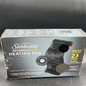 Sunbeam Advanced Heating Pad with Graphene Tech 2204 900 For Pain Relief Black - Picture 1 of 4