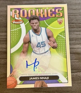 2023-24 Topps Finest Rookies Autograph Refractor James Nnaji Auto #RFA-JN (RC) - Picture 1 of 2
