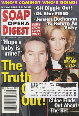 Soap Opera Digest Sept 26, 2000 DEIDRE HALL-DRAKE HOGESTYN-KIMBERLIN BROWN-PC - Image 1 of 4
