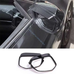 For Honda Civic 2016-2020 2021 Carbon Fiber Rear View Mirror Rain Eyebrow Trim - Picture 1 of 9